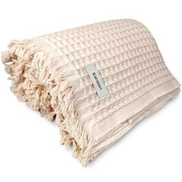 Imagem de Manta decorativa para Sofá Denver Karsten 100% Algodão Acabamento em f