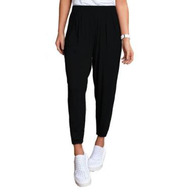 Imagem de Calça Básica Saruel Feminina Cintura Alta Tribo Livre, Preto, P