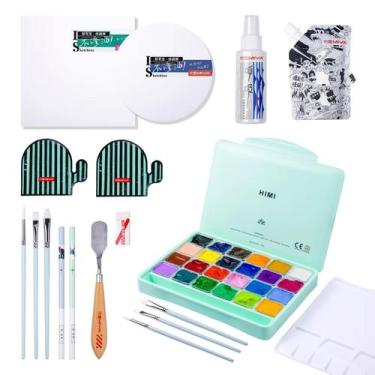Imagem de Kit de Tinta Guache HIMI, 41 Peças Profissional para Pintura Artística