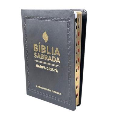 Imagem de Bíblia sagrada slim com harpa cristã cpad almeida corrigida arc ultra 