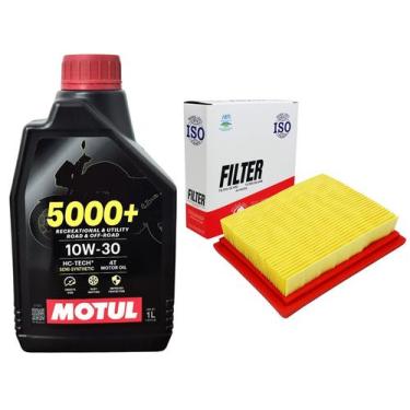 Imagem de Troca Filtro Ar E Óleo Motul 5000 10w30 Xre 190 2016 Á 2024 - Valflex