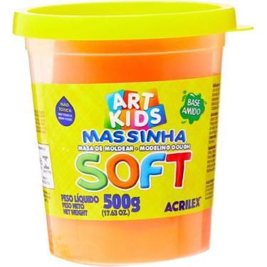 Imagem de Massa De Modelar 500gr Acrilex Soft Laranja 105 MASSA DE MODELAR 500GR