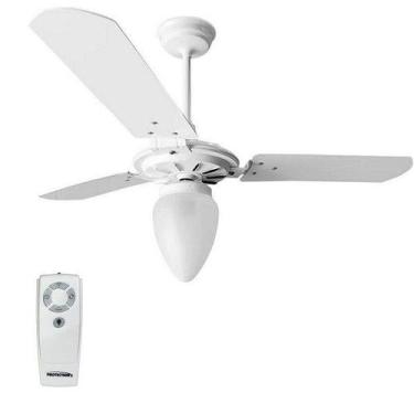 Imagem de Ventilador de Teto com Controle Remoto Rico 150w e 180w Branco Pás Bra