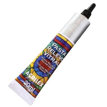 Imagem de Pasta Relevo Vitral 20ml Acrilex p/ Vidro Ceramica - Cor, 533-PRATA