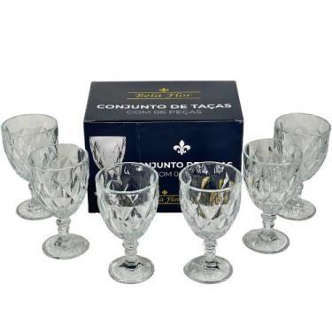 Imagem de Conjunto com 6 taças diamond transparente 330ml - bela flor