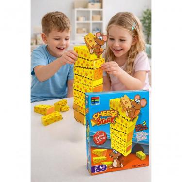 Imagem de Jogo de Empilhamento Infantil Cheese Stack No.007-90 com 20 Blocos de Queijo Amarelo First Bikes