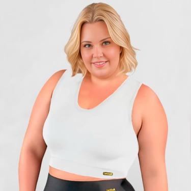 Imagem de Top Fitness Plus Size Feminino Suplex Nadador Sustentação - Catwalk, G