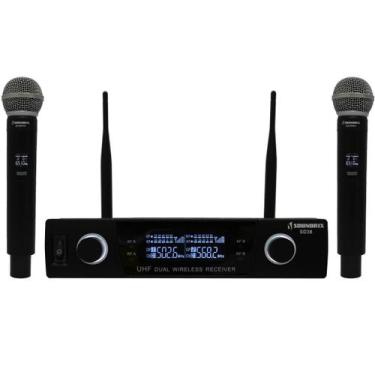 Imagem de Microfone Sem Fio Duplo de Mao UHF SD38 MM Soundrix
