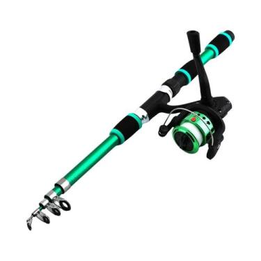 Imagem de Conjunto De Vara De Pesca Telescópica E Carretilha Com Iscas E Anzóis,