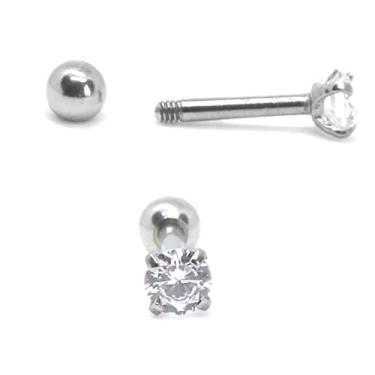 Imagem de Piercing Ponto de Luz Redondo 3mm com Zircônias