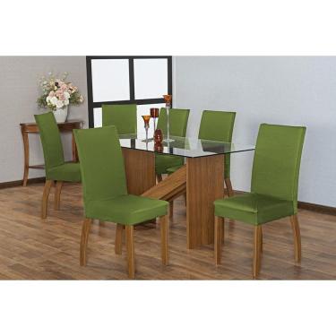 Imagem de Capa De Cadeira Malha Gel - Kit 6 Unidades Verde