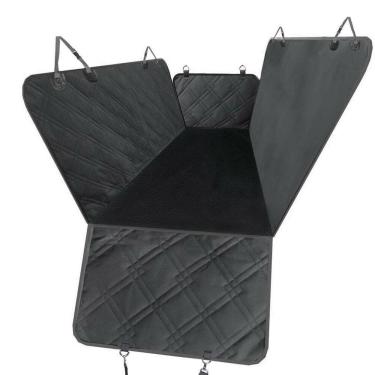 Imagem de Capa protetora pet banco carro traseiro cachorro impermeável com ziper