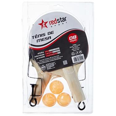 Imagem de Kit Tenis De Mesa Red Star 2 Raq. + 3 Bolas + Rede E Suporte