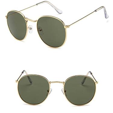 Imagem de Óculos de sol ovais retrô feminino/homem designer vintage pequeno preto vermelho amarelo tons óculos de sol óculos de sol, c2, liga