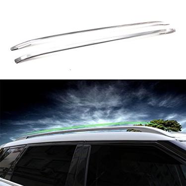 Imagem de UDP 2 peças Kits de Racks de Teto Serve para Land Rover Range Rover Evoque L358 2011-2019 Bagagem Trilho Barra Lateral Prata