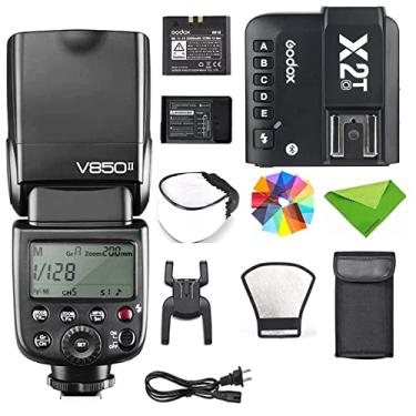 Imagem de Godox V850II V850 Flash for Sony Canon Nikon etc, w/Godox X2T-O GN60 2.4G 1/8000s HSS 650 Full-Power Flashes 2000mAh Li-ion Battery 1.5s Recycle Time Camera Speedlight Speedlite