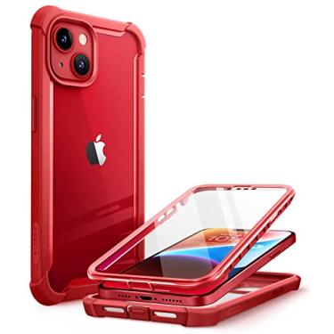 Imagem de Capa i-Blason Ares para iPhone 14 Plus de 6,7 polegadas (versão 2022), capa protetora transparente robusta de camada dupla com protetor de tela embutido (Vermelho)