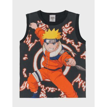 Imagem de Camiseta Regata Infantil Naruto preta 6 ao 14 Brandili