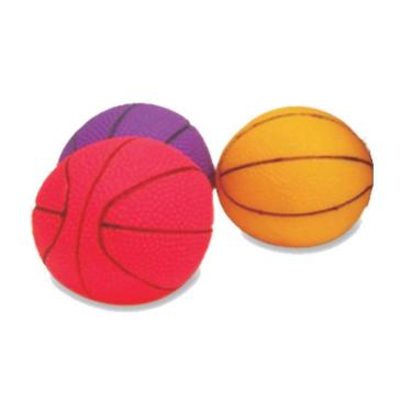 Imagem de Bola De Basquete Borracha Grande Para Pet 7,5 Cm 06 Peças