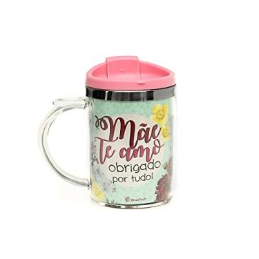 Imagem de CANECA PLÁSTICA INOX ROSCA TEMAS - MÃE OBRIGADO