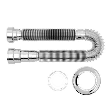 Imagem de Sifão Sanfonado Extensível Blukit 1,5M Cromado Universal