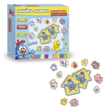 Jogo Da Memória Galinha Pintadinha®- Azul & Vermelho- 12 pares- Toyster