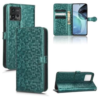 Imagem de For Motorola Moto G72 4G Honeycomb Dot Texture Leather Phone Case