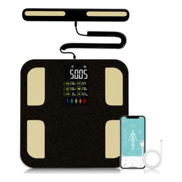 Imagem de Balança Bioimpedância Smart 8 Sensores Com Display Va Wf05 WF05 Balança Bioimpedancia de Banheiro Digital Corporal similar Xiaomi Omron Inbody Tanita Multilaser
