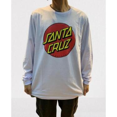 Imagem de Camiseta Santa Cruz Manga Longa Classic Dot - Branco