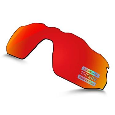 Imagem de Bowyer Lentes de reposição polarizadas para óculos de sol Oakley Radar EV Family, Espelhado vermelho fogo, Radar EV Advancer OO9442