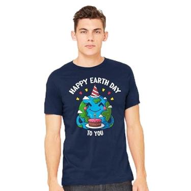 Imagem de TeeFury - Happy Earth Day to You - Camiseta masculina Dia da Terra, Preto, M