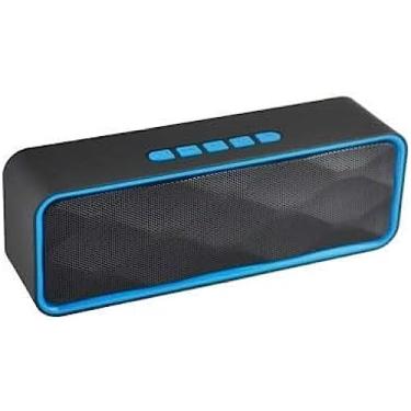 Imagem de Alto-falante Bluetooth Alto-falante portátil Bluetooth 5.0 com som estéreo e graves de alta fidelidade 12h Playtime Slot para cartão TF Alto-falantes FM e microfone integrados para telefone/