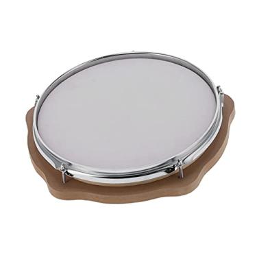 Imagem de 13in Silent Drum Practice Silent Drum Playing Pad Silent Drum Practice Mat Pad Maple Metal Com Base de Madeira Chave Em Forma de T Instrumentos Musicais Silent Drum Playing Kit
