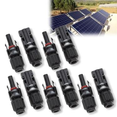 Imagem de Kit 50 Pares de Plug Terminal Conector MC4 Cabo Painel Energia Solar Placa Fotovoltaica Instalação de Módulo Inversor Macho e Fêmea