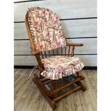 Imagem de Cadeira De Balanço Estrelícia Bege 1,18/40 X 64 X 50 - Móveis De Gramado