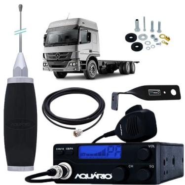 Imagem de Rádio Px 40 Canais RP-40 Antena Maria Mole Inox 2,70m Cabo 5,5 Suporte