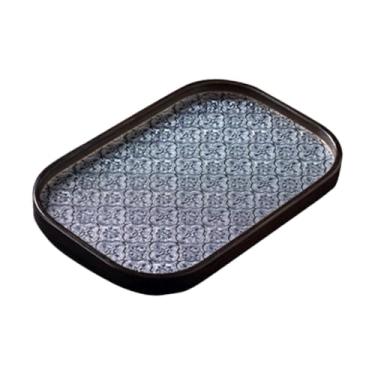 Imagem de Gralara Bandeja de madeira para servir, bandeja de chá, bandeja de comida de palete, bandeja de lanche de frutas, bandeja de mesa de centro para mesa de, 33x23x2.4cm