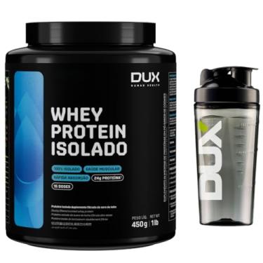 Imagem de Combo Whey Protein Isolado Dux Nutrition 450g + Sabor Chocolate-Branco + Coqueteleira Oficial