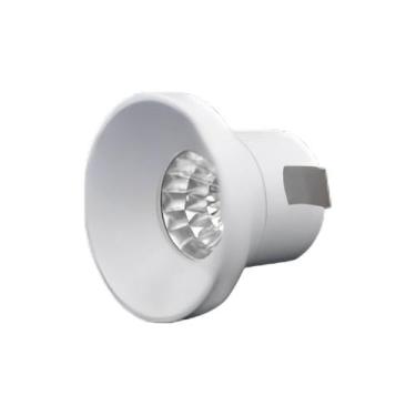 Imagem de Mini Spot Embutir Recuado Branco 3cm Led 3W 3000K Bivolt - EMBU LED