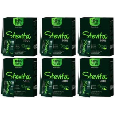 Imagem de Adocante Stevita Soul 50 Env 70mg VEGAN 6 unidades - Steviafarma