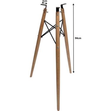 Imagem de Eiffel Charles Eames Base Bistro Tripé 95cm Eucalipto - Jthome