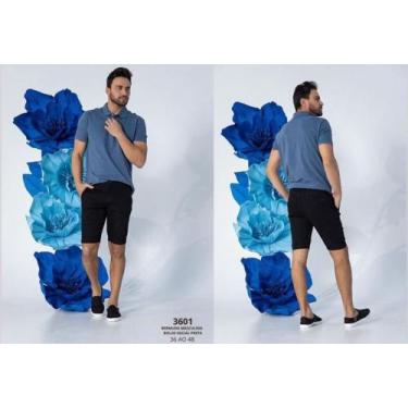 Imagem de Bermuda Masculina Bolso Faca Social Preta - Pollice Office