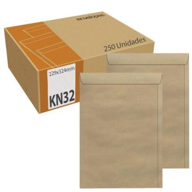 Imagem de Envelope A4 Pardo 229 x 324 mm Skn 32 Kraft 250 Unidades - Reipel