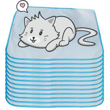 Imagem de 12 Caminhas para Cães e Gatos Dobrável 200 Lavagens 70x50 Branco com B