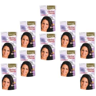 Imagem de Hene Em Gel Jaborandi 10x180gr Divina Dama Preto Medio (Preto Natural)