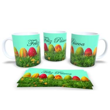 Imagem de Canecas de Porcelana Branca Personalizadas Coleção Pascoa 5 - Estampa 