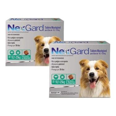 Imagem de Combo 2x Antipulgas Nexgard 10 - 25kg 3 Comprimidos - Boehrinfer Ingel