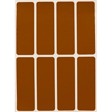 Imagem de Royal Green Etiquetas retangulares marrons etiquetas 3x1 código de cor - pacote com 120