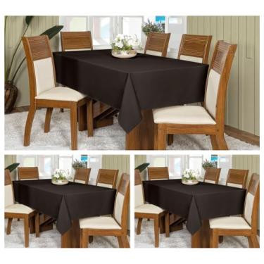 Imagem de Kit 3 Toalhas De Mesa Oxford Retangular 2,00x1,45m 6 Lugares - Actual 