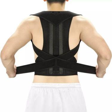 Imagem de Cinta Colete Corretor Postura Coluna Lombar Reforçada - OEM, XXL, Pret